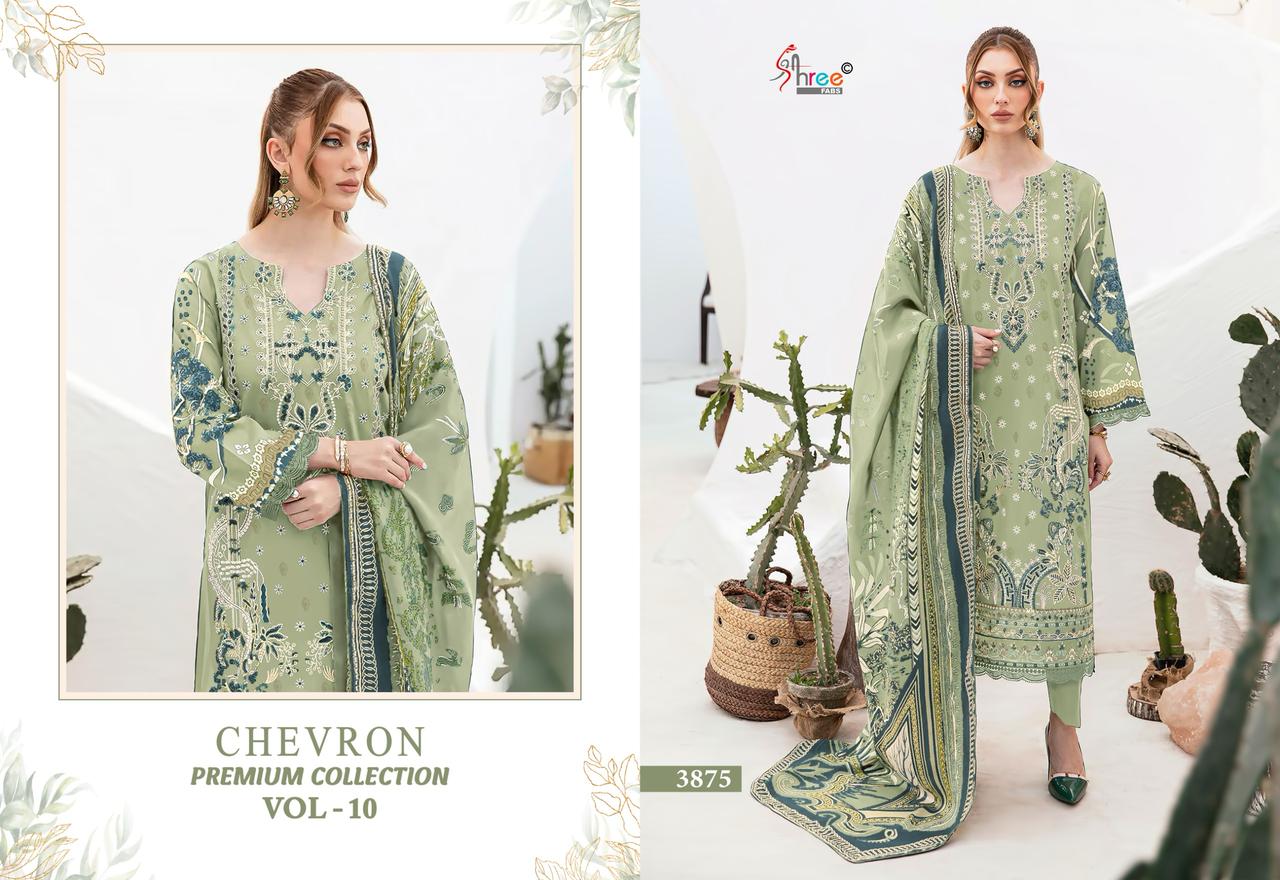 Chevron Premium Collection Vol 10 By Shree Cotton Pakistani Suits Exporters In India